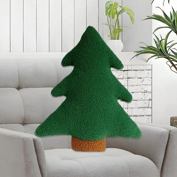Christmas Tree Pillow Soft Plush Throw Cushion for Sofa Bed Couch Bedroom Holiday Farmhouse Decor Festive Gift for s Adults 251103