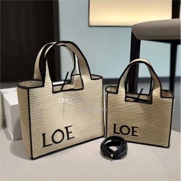 luxury straw cosmetic the tote bag Designer women's handbag luxury embroidered beach bag grass woven vegetable basket bags designer wom