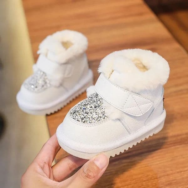 Children Winter Shoes for Baby Girls Snow Boots Infant Toddler Genuine Leather Softsoled Anti slip Kids Plush 251104