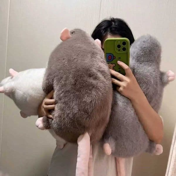 Cute 30/45/90cm Flower Branch Rat Soft Oversized Animal Figure Gift BirthdayXJ251104