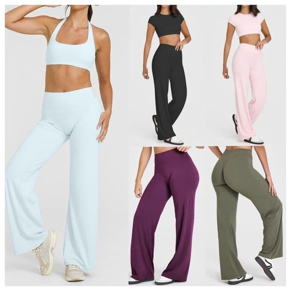 oner active Women's yoga bell bottom pants sports yoga set nude fabric gym sports pants women's casual elastic waist fitness designer pants high waist tight pants oner