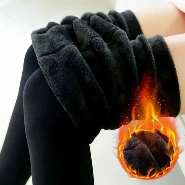 Women Winter Leggings Warm Leggins High Waist Solid Color Velvet Women Thickened Velvet Leggings Stretchy Black Leggings 251105