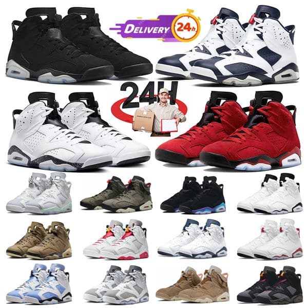 Designer black infrared 6 Mens 6s Basketball Shoes Silver Unc White Toro Bravo British Midnight Navy Electric Green Carmine Sports Sneakers
