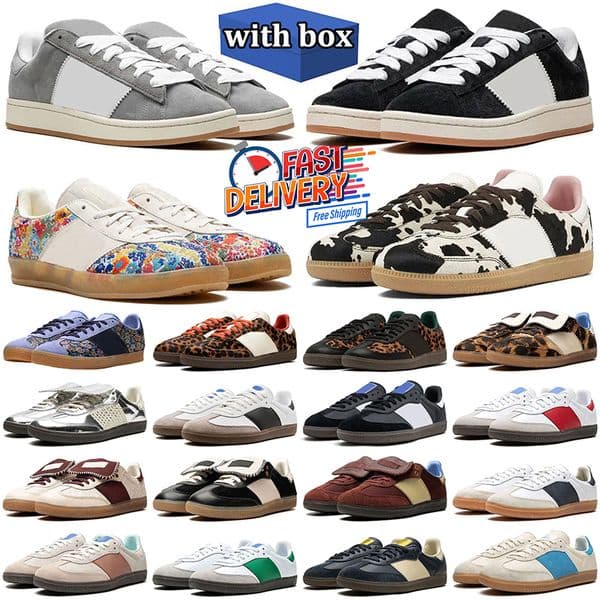 with box vegan casual shoes leopard sneakers men women black white bold campuses 00s sambshow for mens womens trainers tennis shoes eur 36-45 dhgate