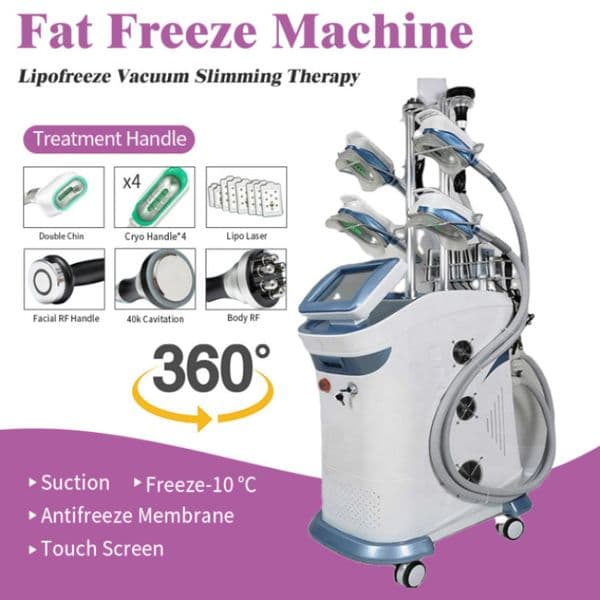 Farslim Hot 360 Cryolipolisis Cryotherapy Cool Tech Vacuum Fat Freezing With 5 Cryo Handles Double Chin Contouring Rf Cavitation142