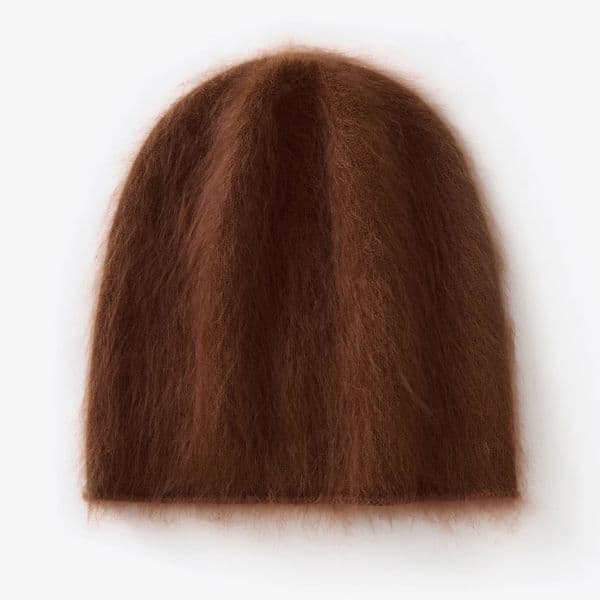 MERRILAMB 100 Cashmere Beanie Hat For Women Casual Outdoor Winter Hat Solid Soft Brushed Warm Cap Cashmere Knitted Skull Cap 251105
