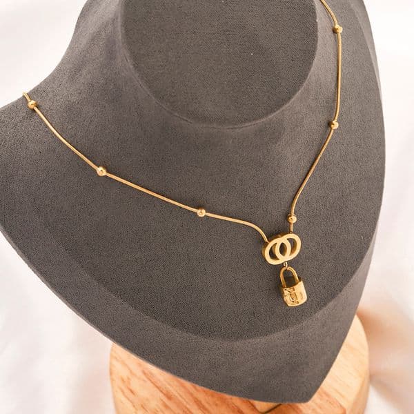Crystal Necklace Plated Stainless Steel Pendant Necklace Fashion Women Rhinestone Pearl Chains Gold Silver Necklaces Choker Chain Wedding Gifts Charm Jewelry