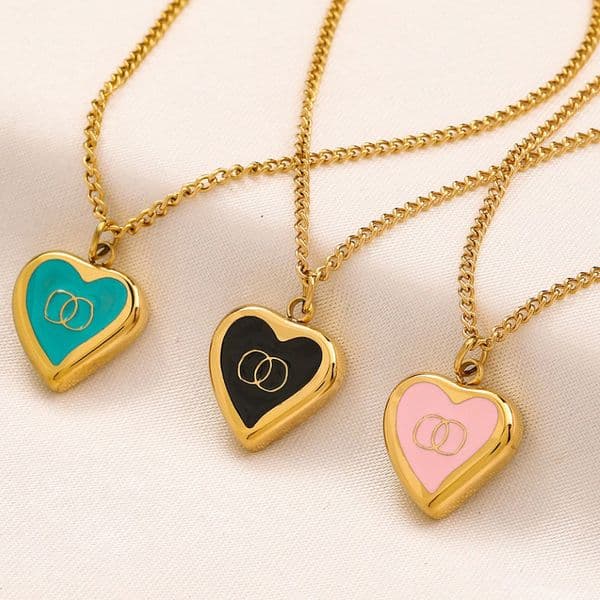 Pendant Crystal Necklace Plated Stainless Steel Pendant Necklace Fashion Women Rhinestone Pearl Chains Necklaces Choker Chain Wedding Gifts Charm Jewelry