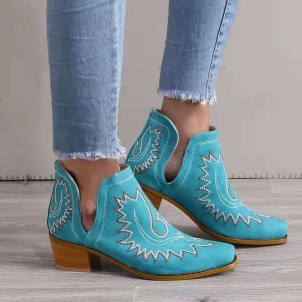 Chunky Heel fashion Martin For Women, Autumn And Winter New Cross-Border Large Size Short Boots, Fashion Square Toe Chelsea Boots