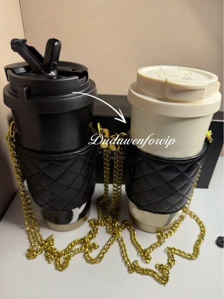 classical C Vacuum Cup Thermoses car bottle Flask Cups with holer chain fashion Coffee makeup.gift packing box