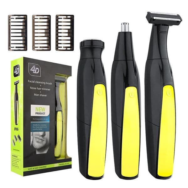 3 IN 1 Electric Beard Razor Shaver Rechargeable Electric Nose Ear Hair Trimmer Fashion Men Body Face Shaving Knife Hair Clipper 251103