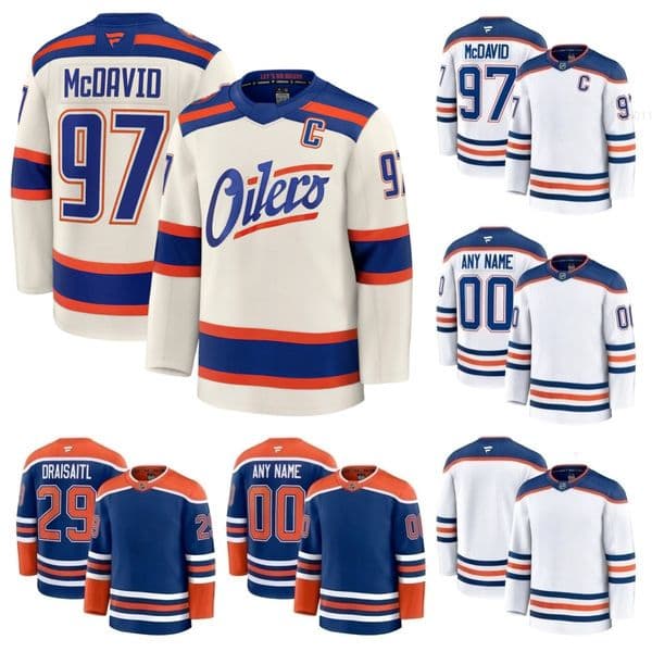 Oilers Jersey Hockey Leon Draisaitl Connors McDavids Trent Frederic Vasily Podkolzin Jack Roslovic Isaac Howard Matt Savoie Ty Emberson Evan Bouchard Alec Regula