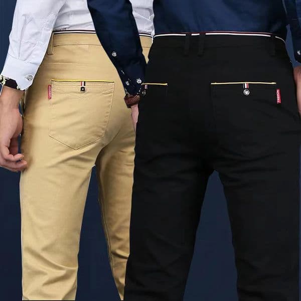 6 Colors Fashion Mens Slim Fit Casual Pants Korea Style Business Work Trousers All-match Mens Midwaist Straight Casual Pants 251104