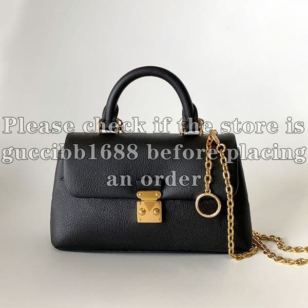 12A Definite Mirror Quality Designer Nano Madeleine Bag 21cm Handle Handbags for Women Cowhide Leather Shoulder Bag Black Crossbody Purse with Box M12144