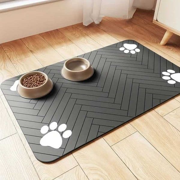 Fast-Drying Diatomaceous Earth Pet Feeding Mat-Splash-ProofAbsorbent Easy To Clean for Dogs and CatsPet Feeding Mats Washable C251105