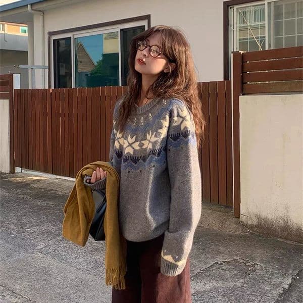 Autumn and Winter Womens Clothing Retro Crochet Long-sleeved Crew Neck Sweater Fashion Casual Office Knitwear Jumper 251104