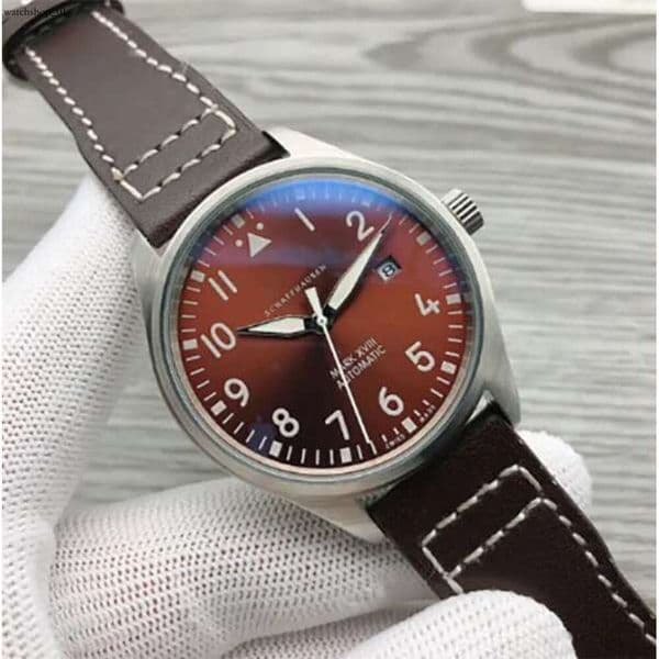 2021 News Men's Watches Automatic nical Stainless Steel Black Leather Simple 41MM PILOTS WATCH MARK XVIII Outdoor IW327012