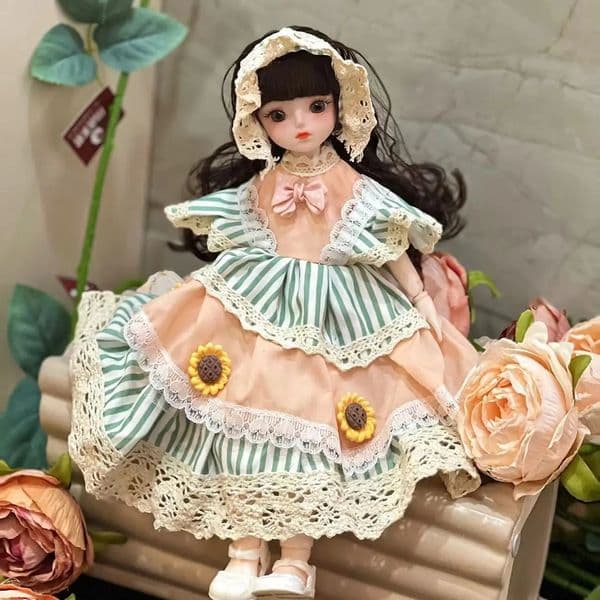 30cm Bjd Doll DIY Toys With Clothes Long Hair High Heel Princess Dress Up Doll Baby Girl 3D Eyes Beautiful Princess Accessories 251105BJ