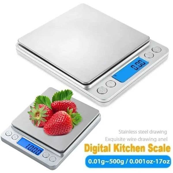 1kg/2kg/3kg LCD digital kitchen scale mini pocket stainless steel precision jewelry electronic balance weight measurement scale Z250403