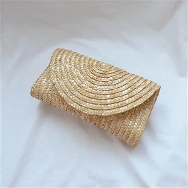 Women Wheat Straw Woven Clutch Handmade Female Wallet Casual Bag Ladies Beach Travel Envelope Handbags 250x140x50mm 251106BANJIA