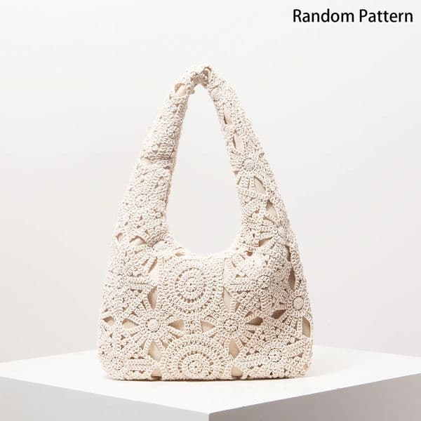 Pattern Hollow Woven Shoulder BagBohemia Straw Beach Bag Crochel SetPremium Style Travel Must HavesVacation Outfit 251106