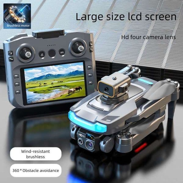 Drone Aerial Photography HD Dual Camera Obstacle Avoidance Optical Flow Remote Control Aircraft Foldable Quadcopter with Screen