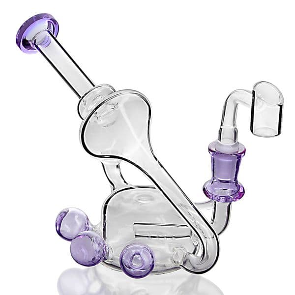 5.5inchs Recycler Glass Bong Hookahs Thick Glass Water Bongs Hookahs Smoking Water Pipe Bubbler With 14mm banger
