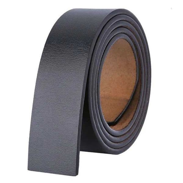 No Buckle 35cm Width Cowskin Genuine Leather Belt Men Without Automatic Buckle Strap Male Black BrownXJ251106