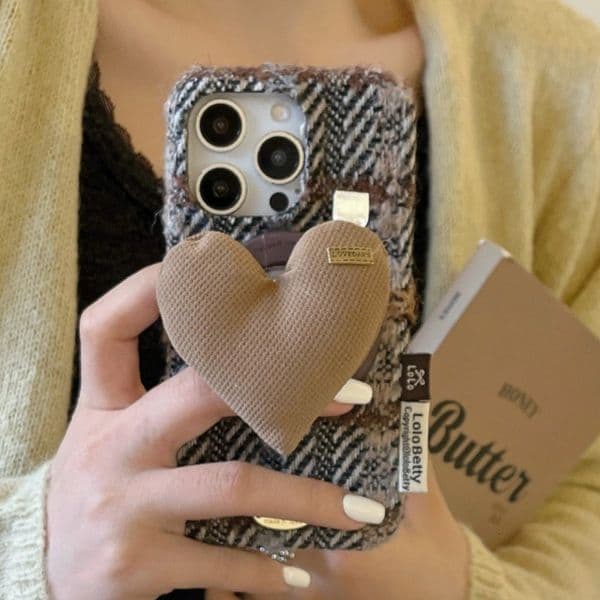 Sponge Heart Stand Phone Case Compatible with iPhone 17/16 Pro Max Vintage Style Case iPhone 15/14 Pro Magnetic