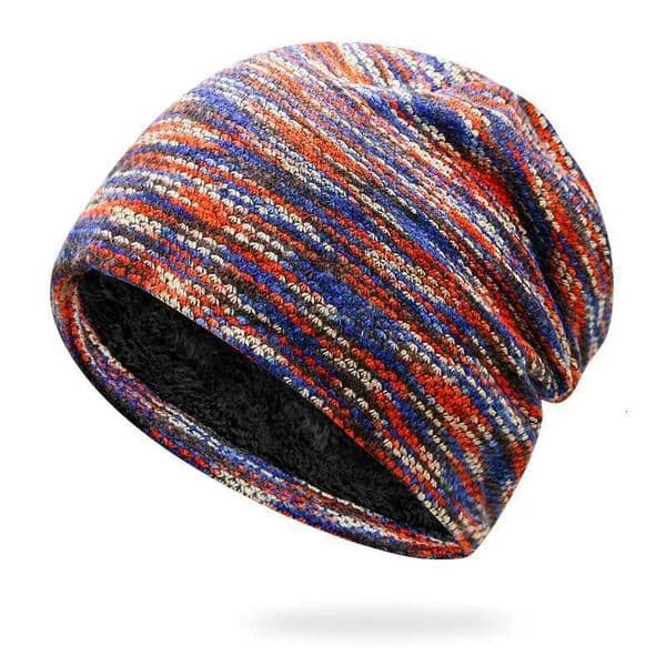 Unisex winter colored cotton pulr hats double-layer velvet ear protection hats stacked long tube hats Suitable for outdoor W251106