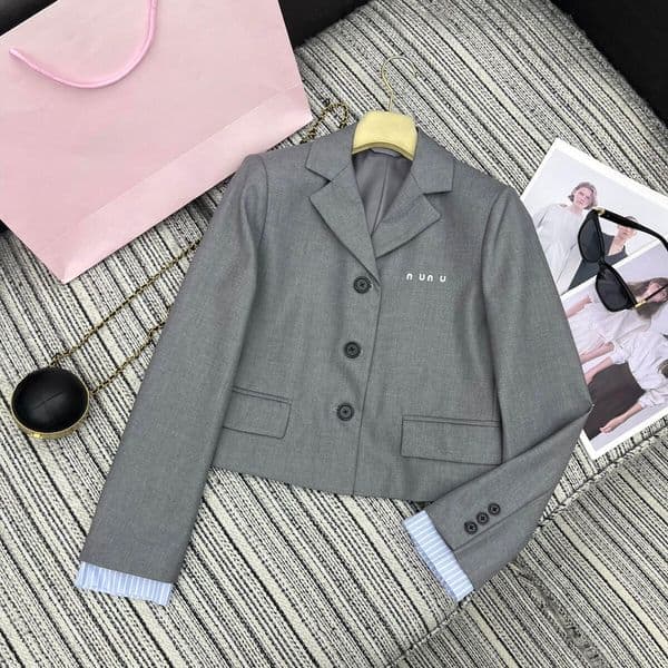 jacket women designer clothing brand girl spring coat fashion letter embroidery logo ladies long sleeve suit jacket lady high quality lapel collar jacket Apr 03