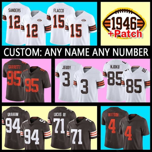 95 Myles Garrett Football Jersey 3 Jerry Jeudy 94 Mason Graham 6 Jeremiah Owusu-Koramoah 4 Deshaun Watson 79 Dawand Jones 1 Martin Emerson Jr 17 Jerome Baker 10 Judkins