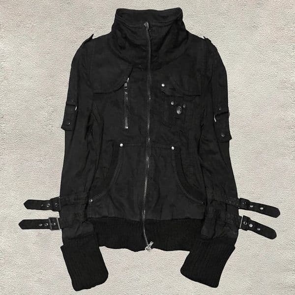 Goth Hoodies Y2k Clothing 2000s Vintage Women Punk Zipper Winter Hooded Korean Streetwear Harajuku Sweatshirts Girl Sweet Hoody 251106