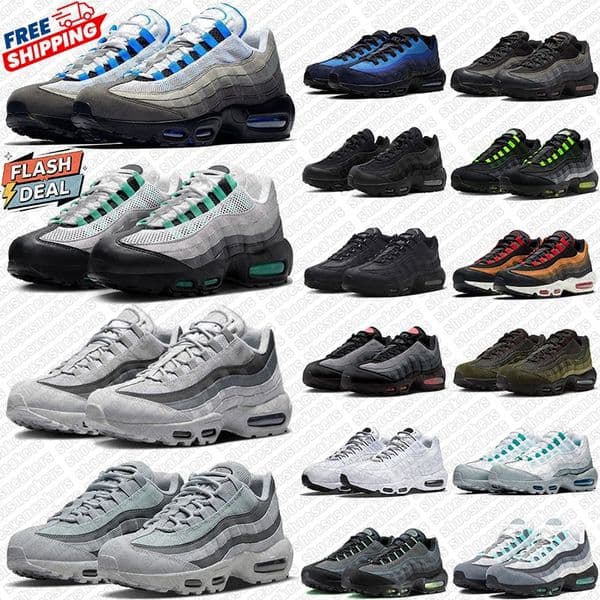 Free Shipping 95 95s Shoe Designer Sneakers Running Shoes Flat Trainers Triple Black White Neon Pink foam Brown Men Women Outdoor Sneakers Runners 36-46