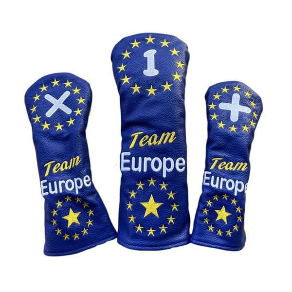 Golf Wood Head Cover Blue Europe Star Fairway Woods Fw UT Set Protection Clubs Accessories Driver Headcover 251106