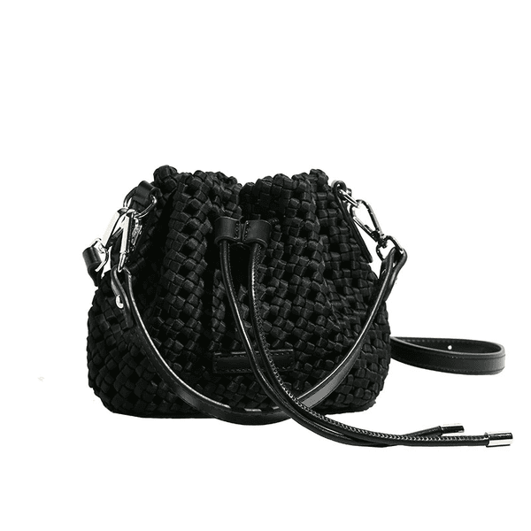 New woman zipper woven pocket handbag vegetable basket bags designer single-shoulder crossbody bucket bag