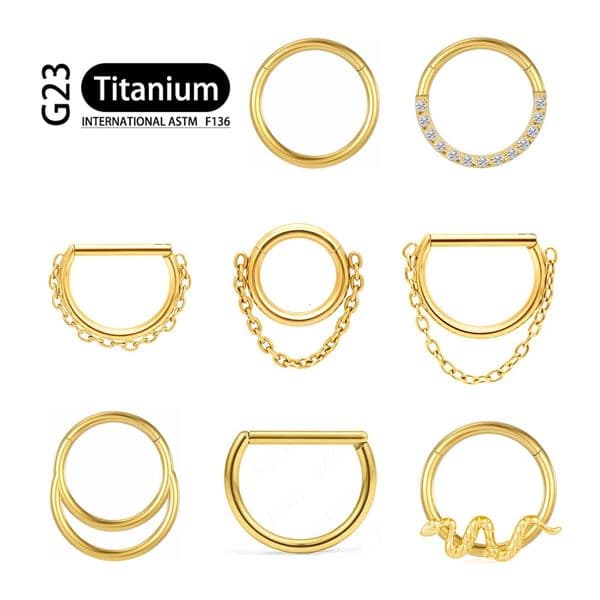 36 septum puncture Nose ring hoop with Body drape tragus Hinge section piercing earrings Daith Helix Jewelry 251106