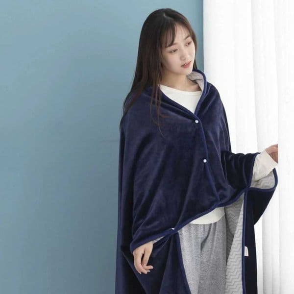 1pcs Simple He Soft Flannel Wearable Blanket for He Off Travel Lightweight Shawl Wrap Nap Blanket 100x150cm H251106
