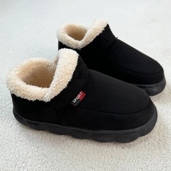 Litfun Winter Men Cotton Shoes Fashion Outdoor Non-slip Fluffy Shoes Indoor Warm Cozy Platform Fuzzy Men Shoes Fur House Slipper 251106