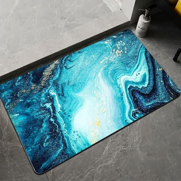 Super Absorbent Floor Mat for Bathroom Non Slip Diatomaceous Bath Mats Fast Drying Soft Carpet Shower Tub Outdoor Doormats Decor 251106