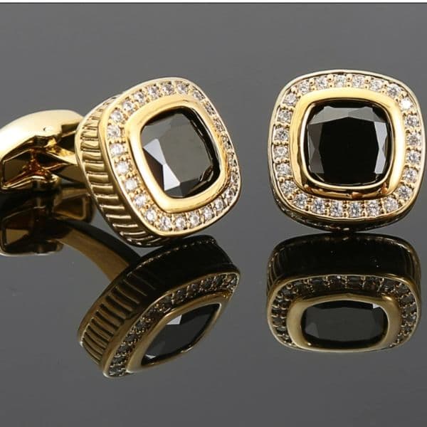 Mens Fashion French Shirt Cufflinks Rhinestone Square Cufflink Business Wedding Suits Highend Accessories Jewelry Gift 251103
