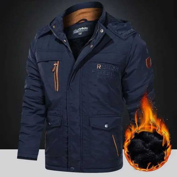 Mens Winter Fleece Tactial Jacket Outdoor Fleece Lined Parka Coat Windbreaker Military Thick Warm Outerwear Multi-pocket Parkas X251106
