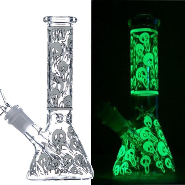 Straight Tube Bong bekaker hookahs Smoking Glass Water Pipes Downstem Perc bubblers With 14mm Bowl 7.8''
