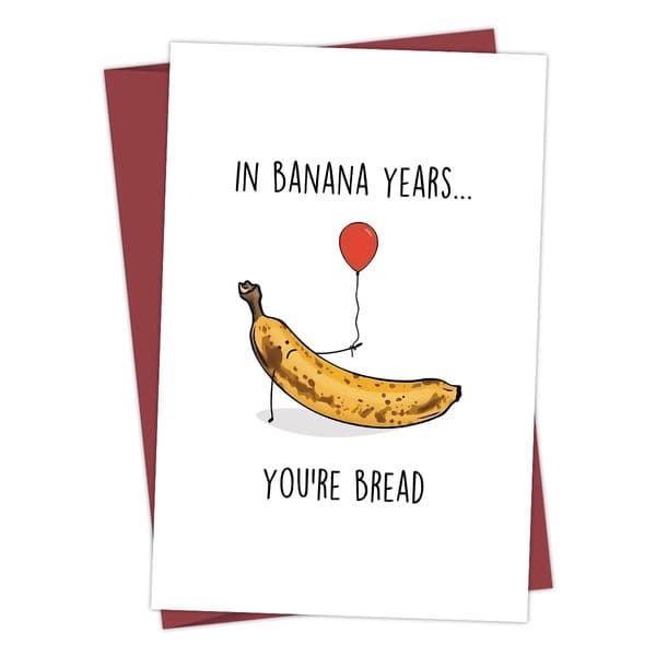 1 interesting banana bread birthday card a happy birthday gift for a female friend banana bread greeting card 250402