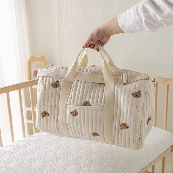 Korean INS New Embroidered Travel Large Capacity Luggage Lightweight Storage Handheld Crossbody Boston Bag