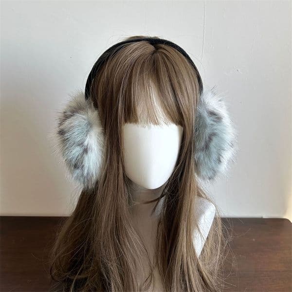 Y2k Leopard Faux Fur Earmuffs Folded Winter Warm Thicken Antifreeze Ear Muff Outdoor Cold Protection EarMuffs Cover y251106