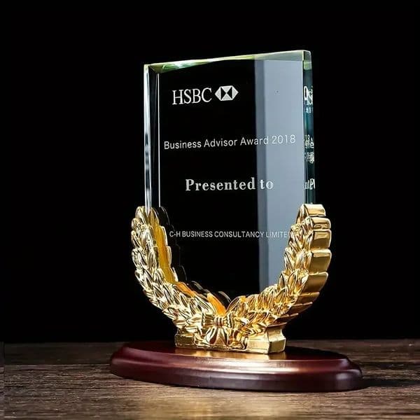 Free personalized customized wheat ear crystal sports champion creative trophy annual souvenir medal 250407