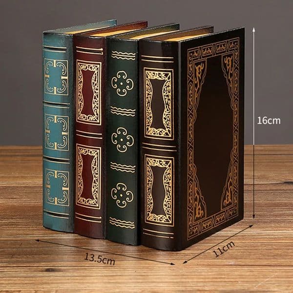 Book Props Office Book Model Po Props Simulation Book Wood Storage Box Coffee Table Ornament Home Decoration Accessories 250407