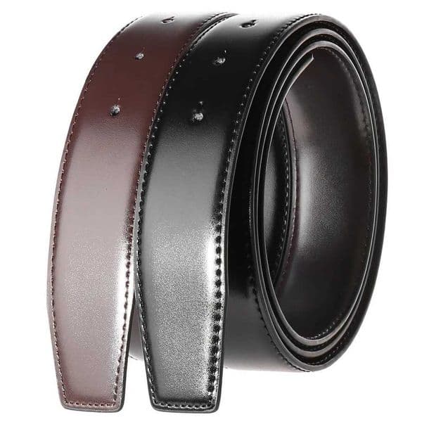 34cm Wide Double-sided Cow Reversible Leather Pin Buckle Belt Without Buckle For Men Personality Men Belt With HolesT251107