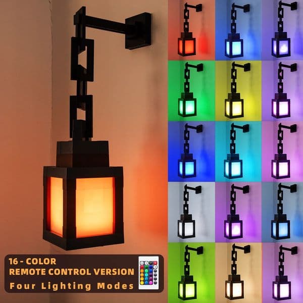 Mine WORLD Luminous lanternlight board Figurine rechargeable game torch peripheral childrens bedroom Decoration for Christmas 251103
